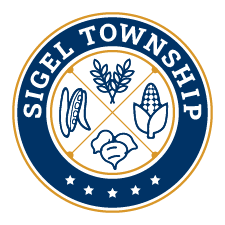 Logo of Sigel Township featuring plants and star symbols.